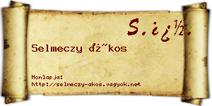 Selmeczy Ákos névjegykártya