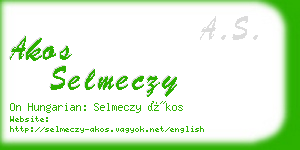 akos selmeczy business card